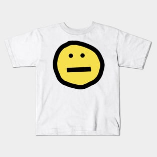 I Don't Know How I Feel Neutral Smiley Face Kids T-Shirt